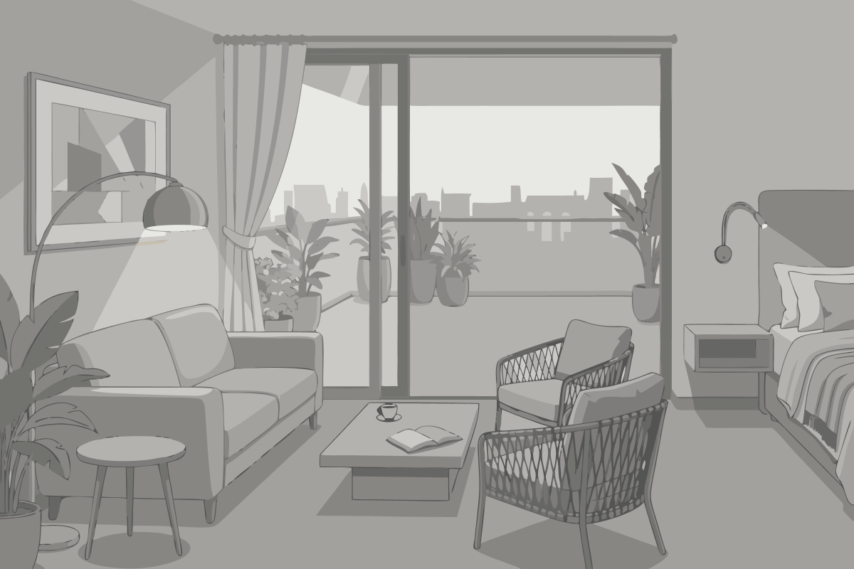 Apartamento de 2 dormitorios con vistas al río